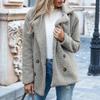 Women's Long Sleeve Lapel Button Front Jacket for Casual Fashion Outerwear
