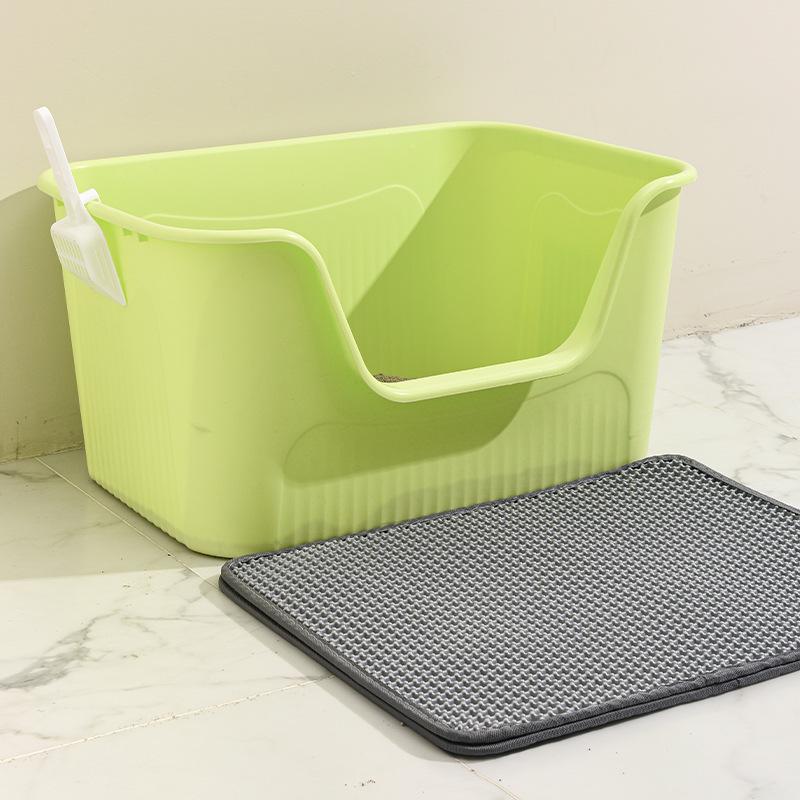 Extra Large Anti-Splash Semi-Enclosed Cat Litter Box with Scoop