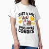 Just A Girl Who Loves Corgi Puppy - Heart Design Classic T-Shirt