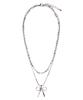 Luvistrue Ch Ribbon Necklace(Silver)