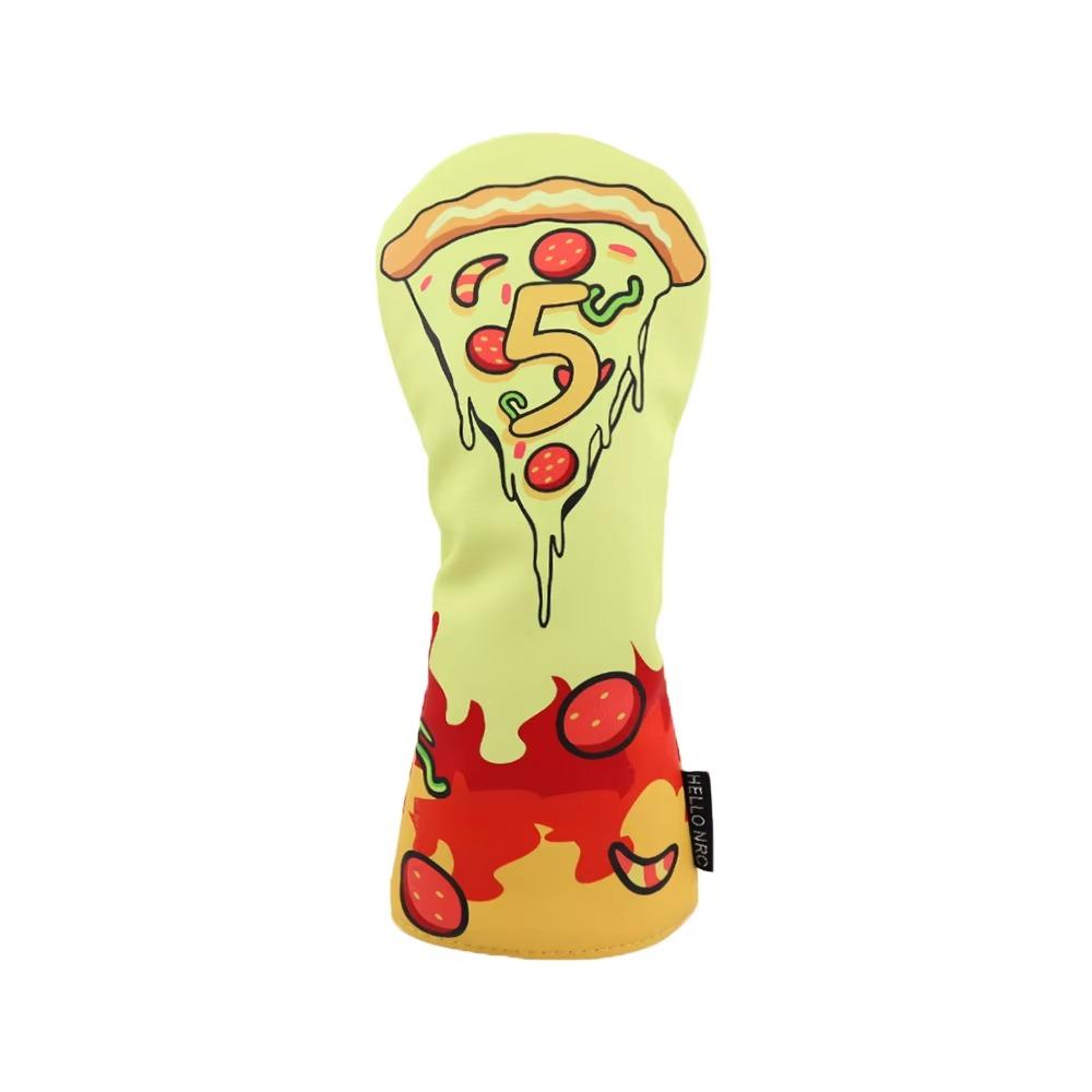 PU Leather Golf Club Protector Pizza Pattern Wood Headcover Golf Head Cover Hybrid UT