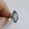 Blue Topaz Ring, 925 Sterling Silver Handmade Promise Ring for Women, Natural Marquise Gemstone Jewelry, December Birthstone