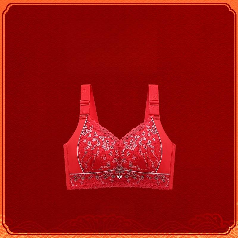 Sexy Lace Bra for Women Adjustable Bra Without Underwire Plus-size Gathering Bra