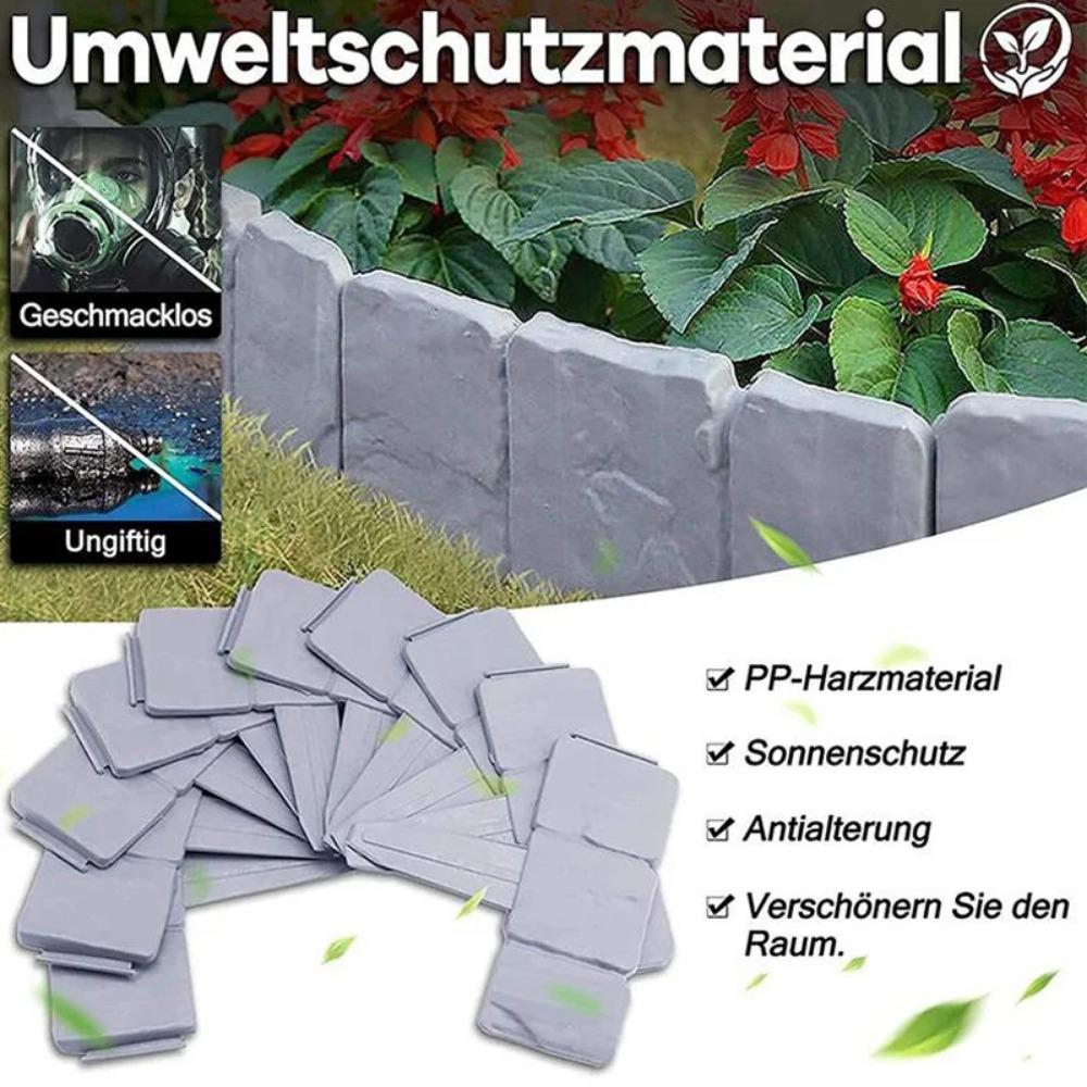 10Pcs  Outdoor Imitation Stone Plastic Fence In The Courtyard, Sheet Type Plug-In Fence, Small Fence, Villa Lawn Decoration, Gardening Partition