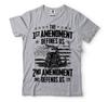 Patriotic T Shirts 2nd Amendment Shirts for Men Vintage USA Flag  Pro Gun Tee