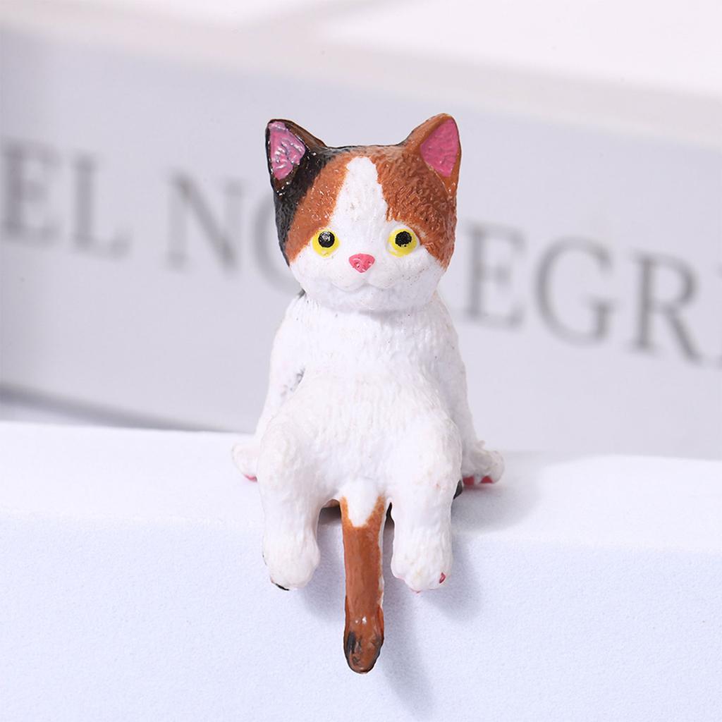 Cat Fingurine Computer Monitor Decor Mini Dog Kitty Screen and TV Decorations Personalized Car Accessories Mascot Crafts