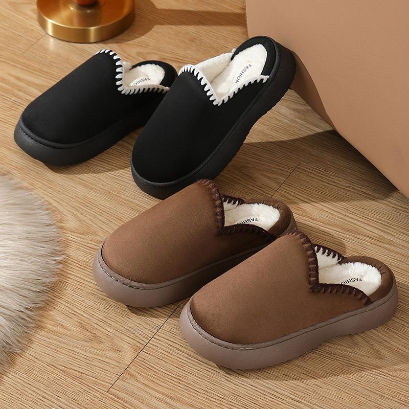 Home in autumn and winter. Thick slippers women's indoor and outdoor thick-bottomed thermal cotton slippers