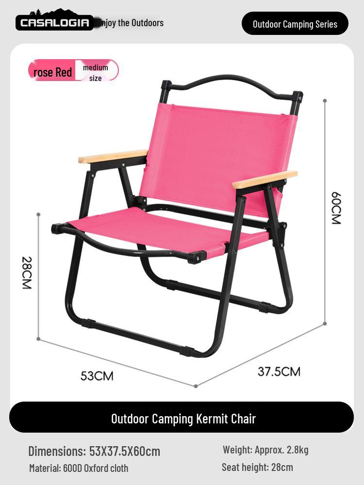 Boguwen Tianji Tragbarer Klapp-Outdoor-Stuhl für Camping, Picknicks, Strand und Imbissstände - Kermit-Stil
