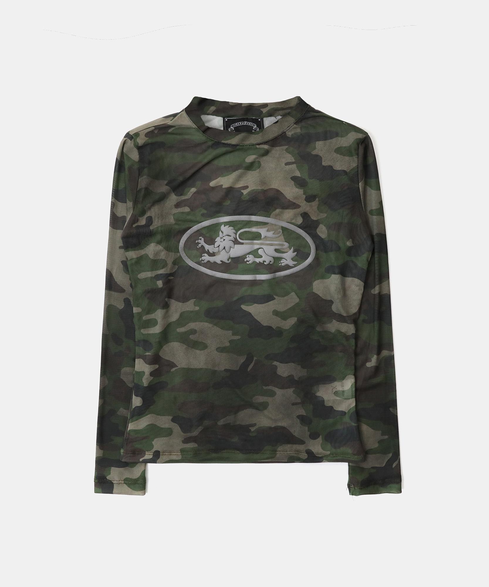 Bad Blood [Aqua] Mystic Logo Reflective Long Sleeve - Green Camo Xs