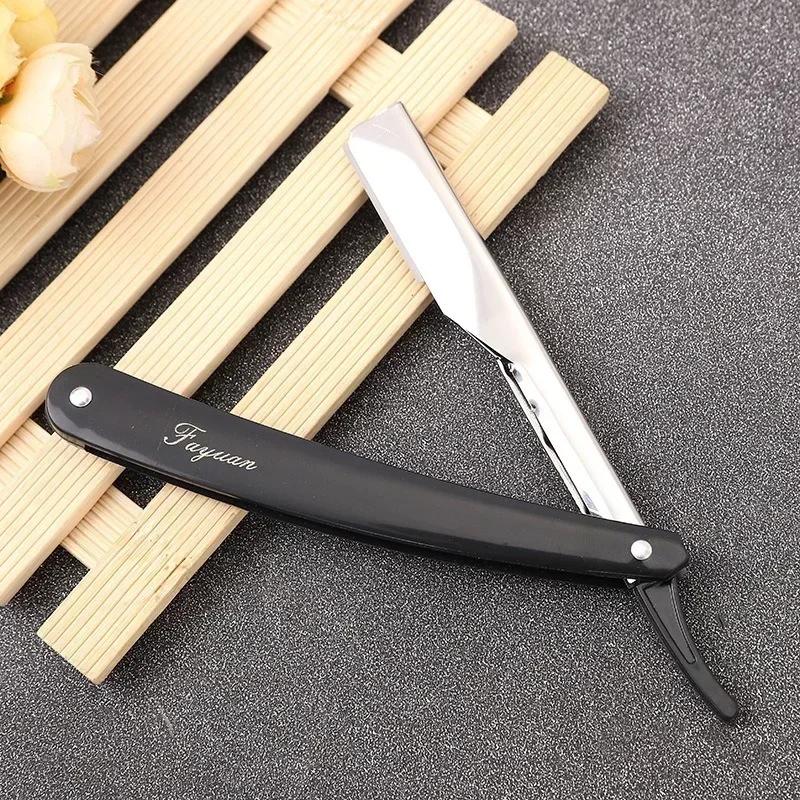 Aparat de ras manual Pro, cu margine dreaptă, din oțel inoxidabil, aparat de ras Sharp pentru bărbierit