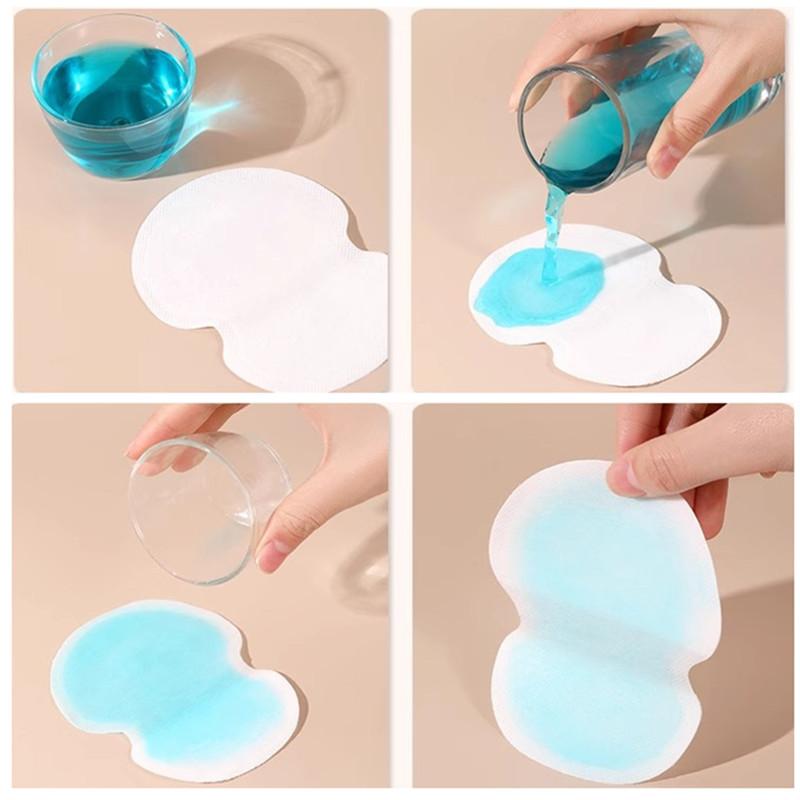 10Pcs Disposable Invisible Armpit Sweat Absorbing Sticker Pads Underarm Sweat Pads for Women and Men Ultra Thin and Breathable