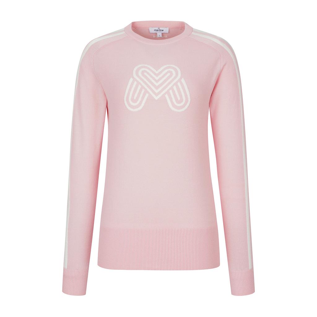 MARTINE GOLF Raglan Line Knit Sweater_L/Pink
