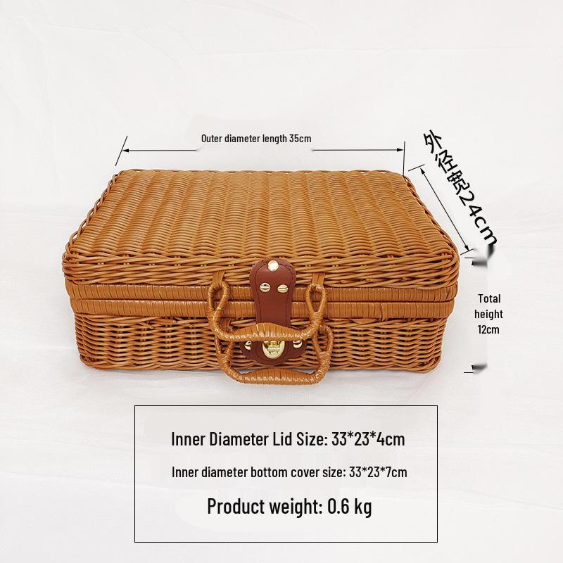 Vintage Rattan Handbag & Storage Box - Perfect for Photos, Gifts, or Organizing (Small, Medium, Large)