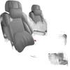 25 JiKe 009 All-Season Suede Car Seat Cushion with Full Coverage Ventilation for Sixth and Seventh Seats