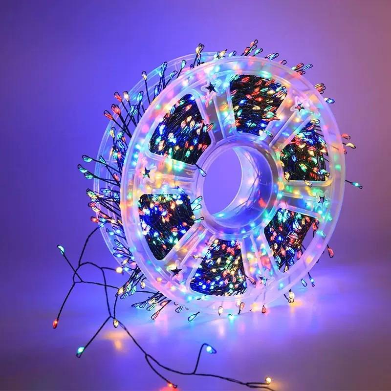 Festive Copper Wire Firecracker Star Lights for Christmas Decor