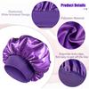 Pack of 4 Satin Hair Caps, Bonnet Sleep Cap, Sleeping Cap, Reusable Satin Bonnet, Elastic Hair Net for Sleeping for Women and Girls