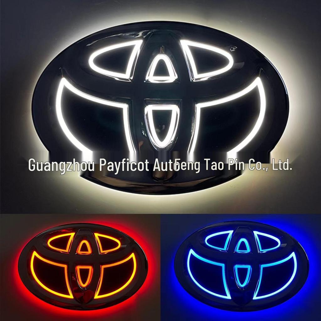 5D Glowing Logo Stickers for Toyota Corolla, Levin, Camry, Highlander - Front & Rear