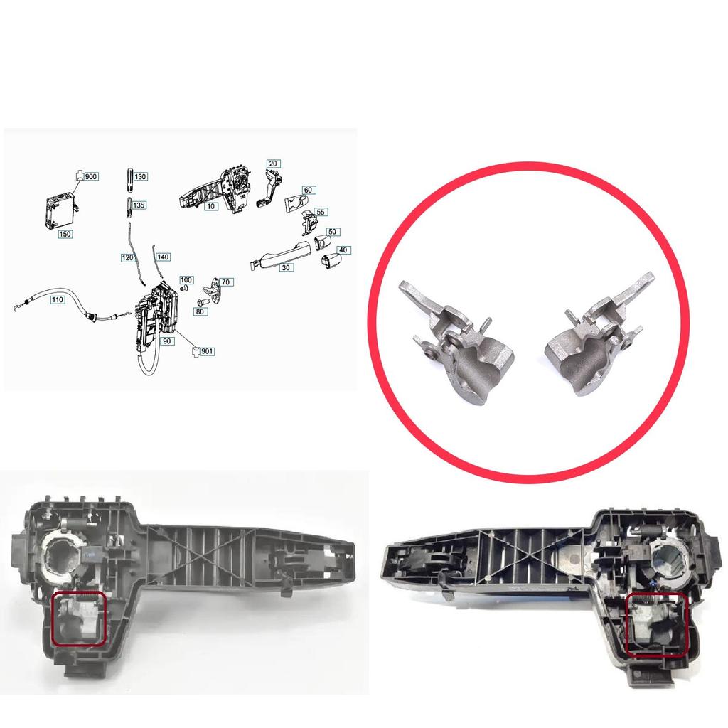 EDP1450 Front Left Right Exterior Door Handle Bracket Bearing Clips For Mercedes Vito W447 V Class Metris 2014-On A4477600534