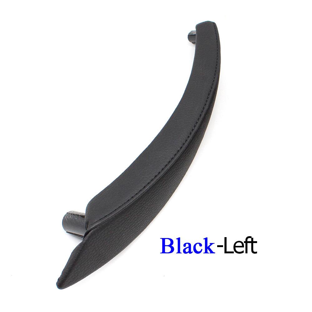 Inner Car Black Beige Left Right Passenger Door Pull Handle Leather Cover Trim Replacement For BMW X5 X6 E70 E71 E72