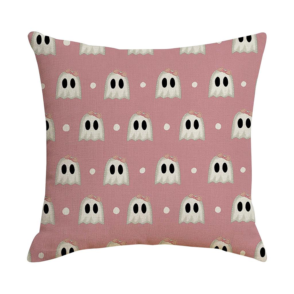 Halloween Pillow Cover Living Room Sofa Bedroom Pillow Single Sided Linen Pillow