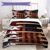 1PC Electric guitar Theme Bedding Quilt Set Quilt Cover Pillowcase Home Decoration Birthday Gift (1 * duvet cover + 2 * pillowcase, without core)A1