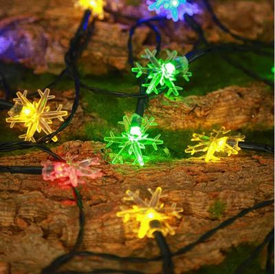 Yudu HC Solar Snowflake Outdoor String Lights