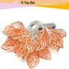 LED Colorful Wrought Iron Leaves Outdoor Waterproof String Lights - Flashing Hanging Decor.