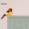 Easy Installation Corner Trim Bird Door Sign, Cute Wooden Hanging Ornament for Frame Snap in Furniture Accent Cabinet, Shape Wall Art Home,