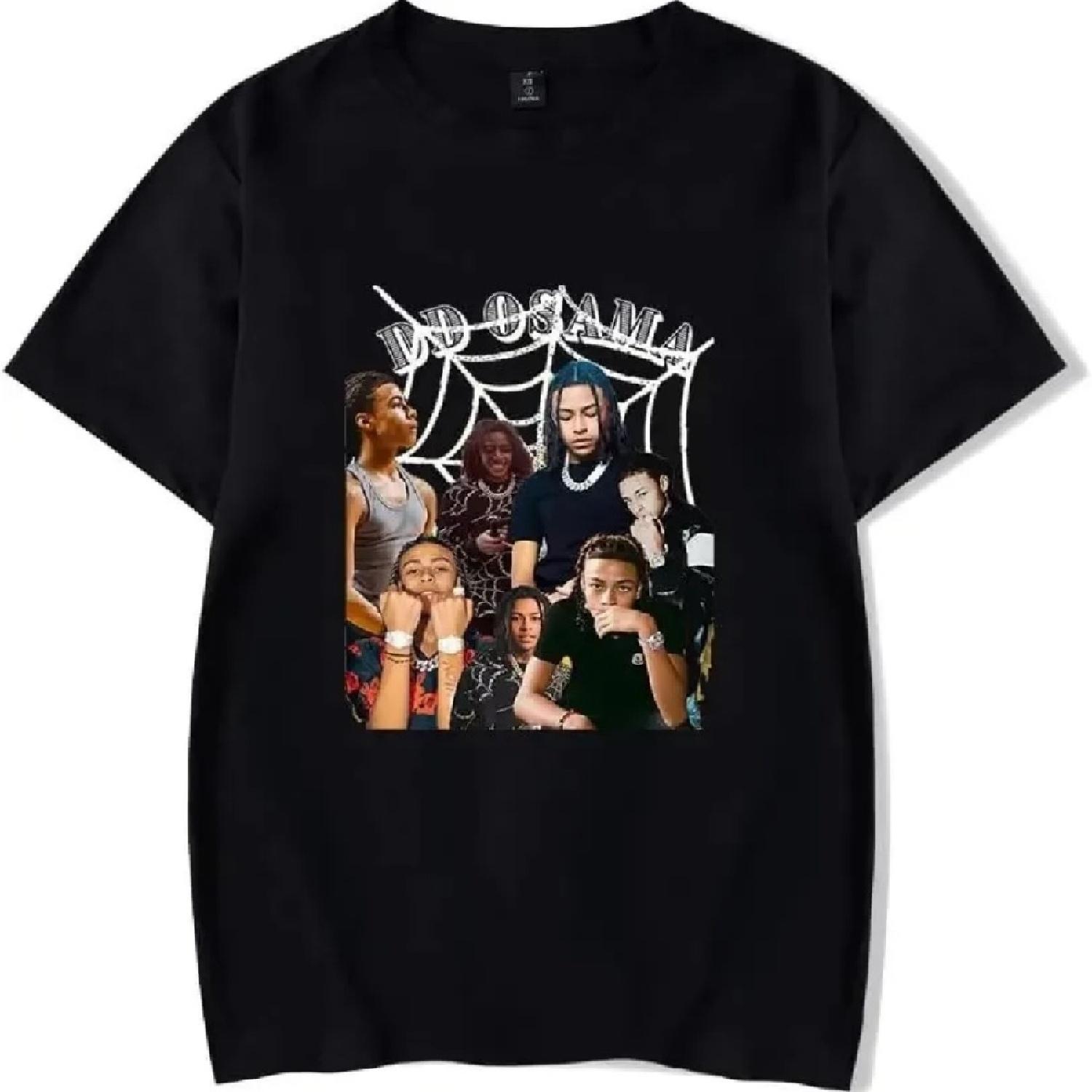 

DD Osama Rapper T-shirts Upnow Album Merch Women Men Fashion Casual Print Short Sleeve Tee Streetwear Top XXXXXL чёрный