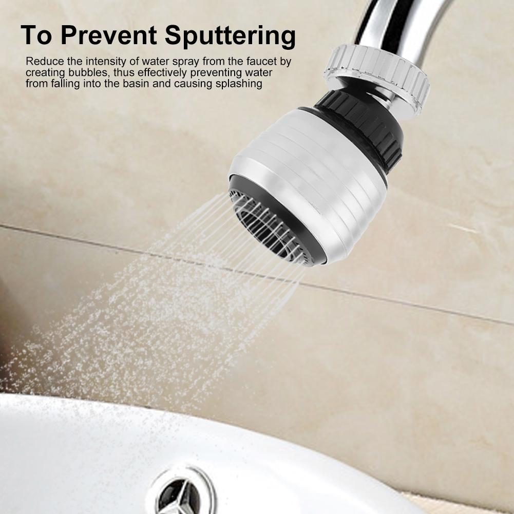 1Pc 360 Degrees  Adjustable Faucet Bubbler Filter Water Saving Faucet Aerator for Kitchen Bathroom