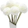 White Artificial Dahlia Flowers, Silk Plastic Fake Hydrangea Flowers Bunch Bridal Wedding Bouquet for Home Garden Party Wedding Decoration 10 Pcs