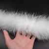 50 gramů Měkká bílá marabu peří boa 2 metry Přírodní krůtí peří šála Na párty Kostým Oblečení Dekorace Boa Lemování