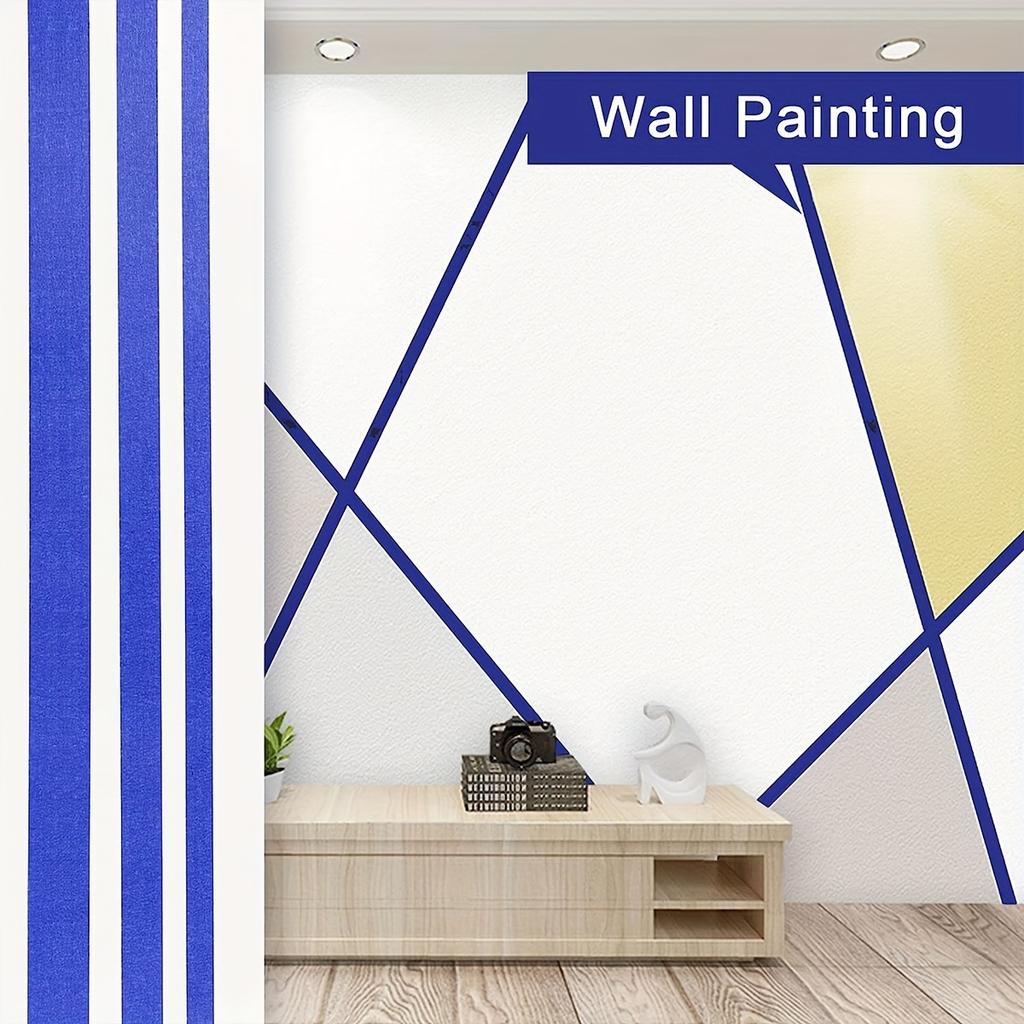 Niebieska Taśma Malarska Wielorozmiarowa - 1/2", 3/4", 1", 2" x 65.6 stopy, Wysokiej Jakości Taśma Maskująca Clean Release do Domu i Biura