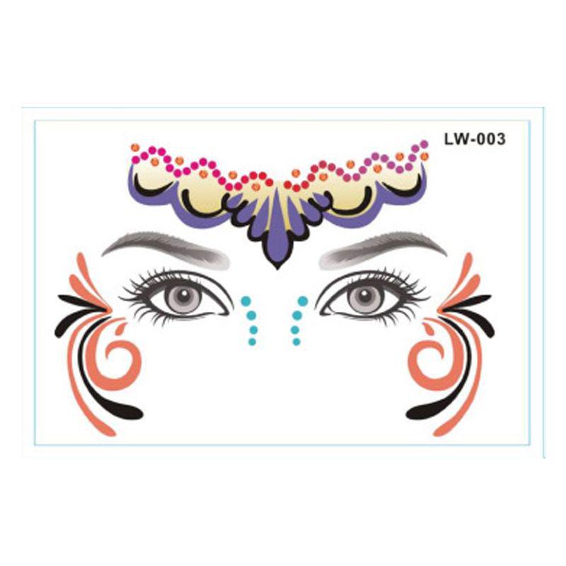 Waterproof Halloween Face & Body Temporary Tattoo Stickers for Makeup & Decoration