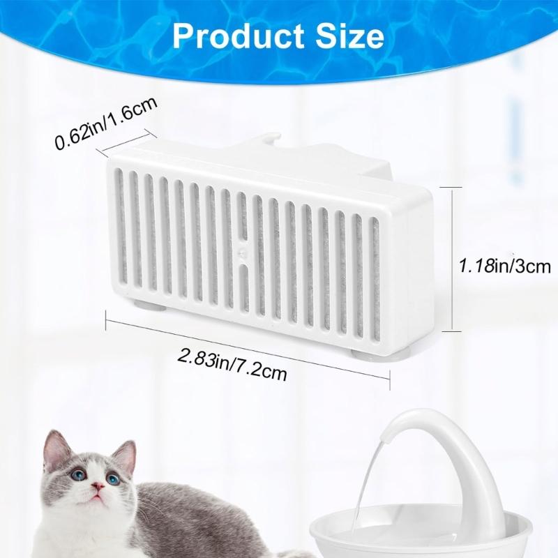 Ersatzfilter für Katzen-/Hunde-Wasserspender Fördert besseres Trinken Packung mit 3 Filter Schwämmen