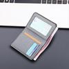 Vertical Canvas Leather Money Clip Men's Wallet
