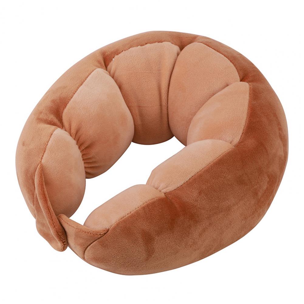 Portable Travel Pillow Extra-Soft Breathable Adjustable Neck Support Cushion Pillow Washable Non-Fading For Car Travel Office