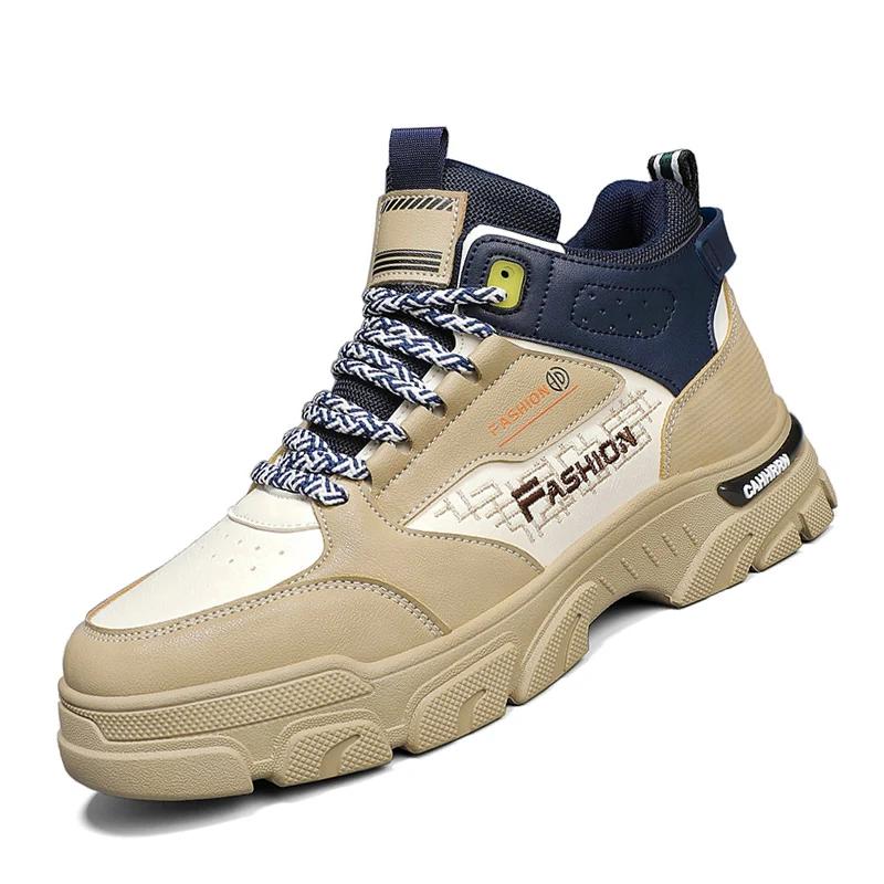 Quality Men's Shoes Winter Keep Warm Man High Top Sneakers Plush Motorcycle Snow Boots Fad Comfort Mens Ankle Boots Botas Hombre