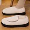 Cotton Shoes Women's Home Indoor Warm Plush Thickened Fluffy Slippers Velcro Casual Cotton Boots