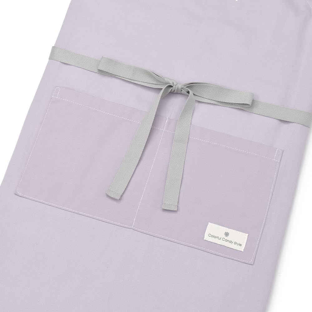 Candy Apron with Triangle Dull Dull NC503420 [Colorful Style] (150~Free Size) Scarf, Plain, Lavender, Girl's