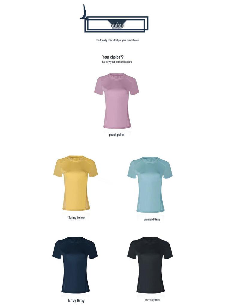 Women's Quick-dry Slim Fit Running T-shirt – High Stretch, Breathable Mesh Sports Top for Fitness & Yoga