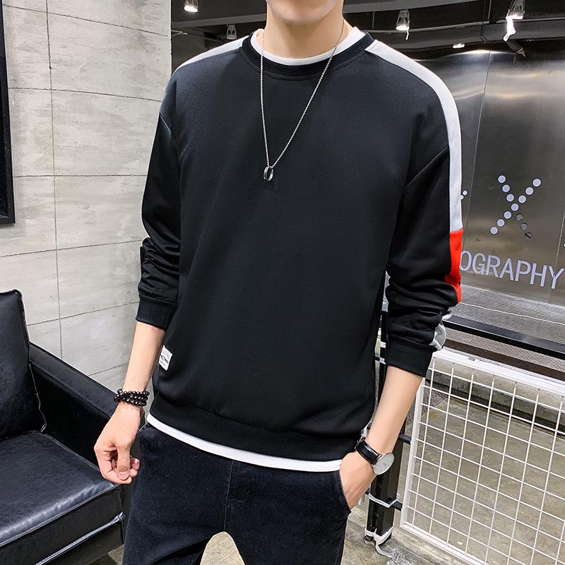 

Осенне-зимняя новинка, мужской свитшот с круглым вырезом, свободный бархатный свитер в стиле Харадзюку, студенческий низ с длинными рукавами, бархатный топ в гонконгском стиле 4XL