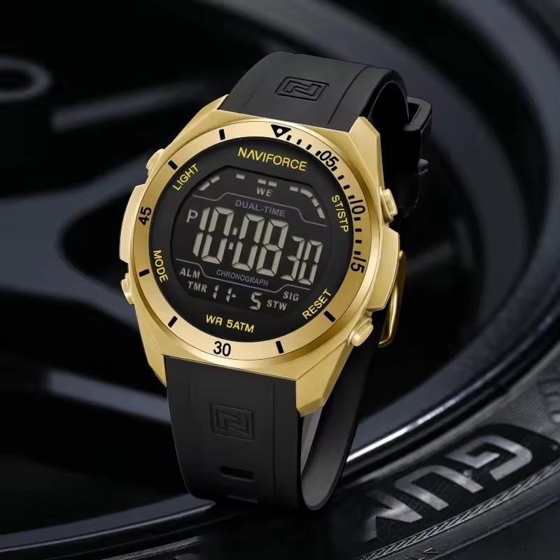 NAVIFORCE 7138 Outdoor Sports Men's Digital Watch Fashion Sports Alarm Clock Stopwatch Casual Wristwatch Date LED Display Reloj