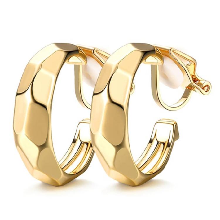 9x No Piercing Required Earrings Creative Gold Plated Clip On Earrings No Pierced Comfort Fit For Women