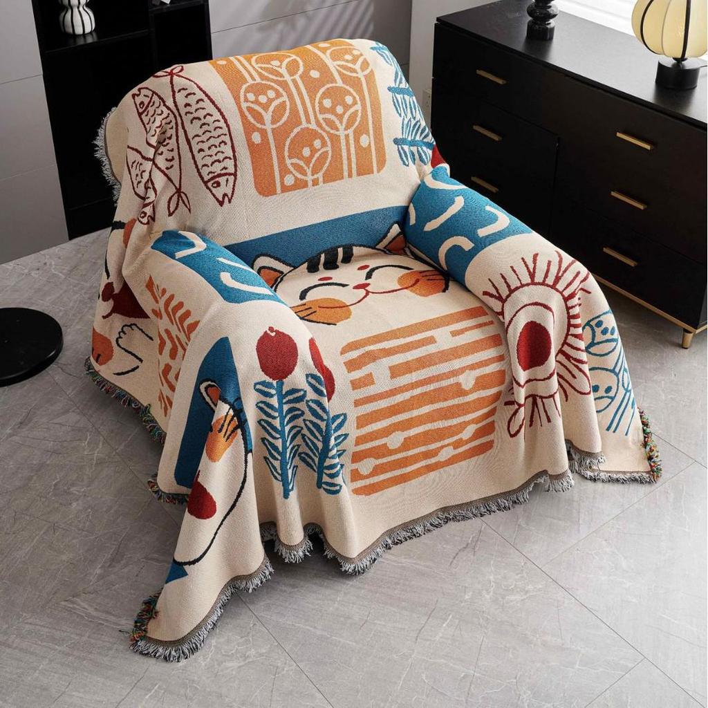 First Class Raumkapsel Chiwah Sofa Rutschfestes Überzugset - Einzelner Vollbezug und Deckenhandtuch