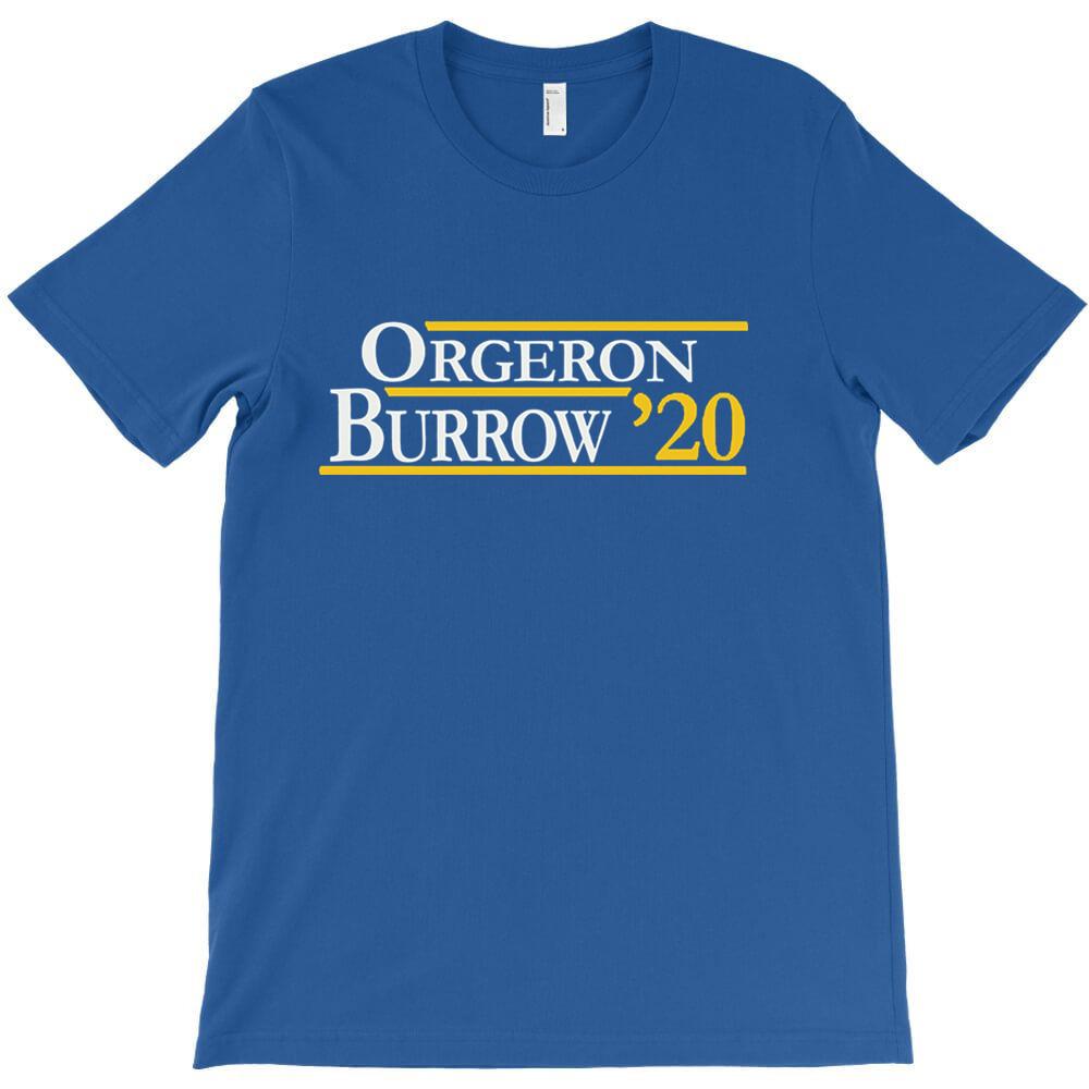 Orgeron und Burrow für Dunkles T-Shirt Günstig Mann Kurzarm Rundhalsausschnitt