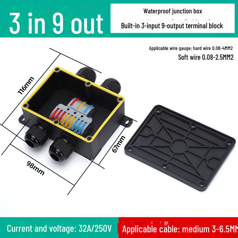 Waterproof Outdoor Quick Connector Terminal - 2/3/4 Core Rainproof Docking Plug