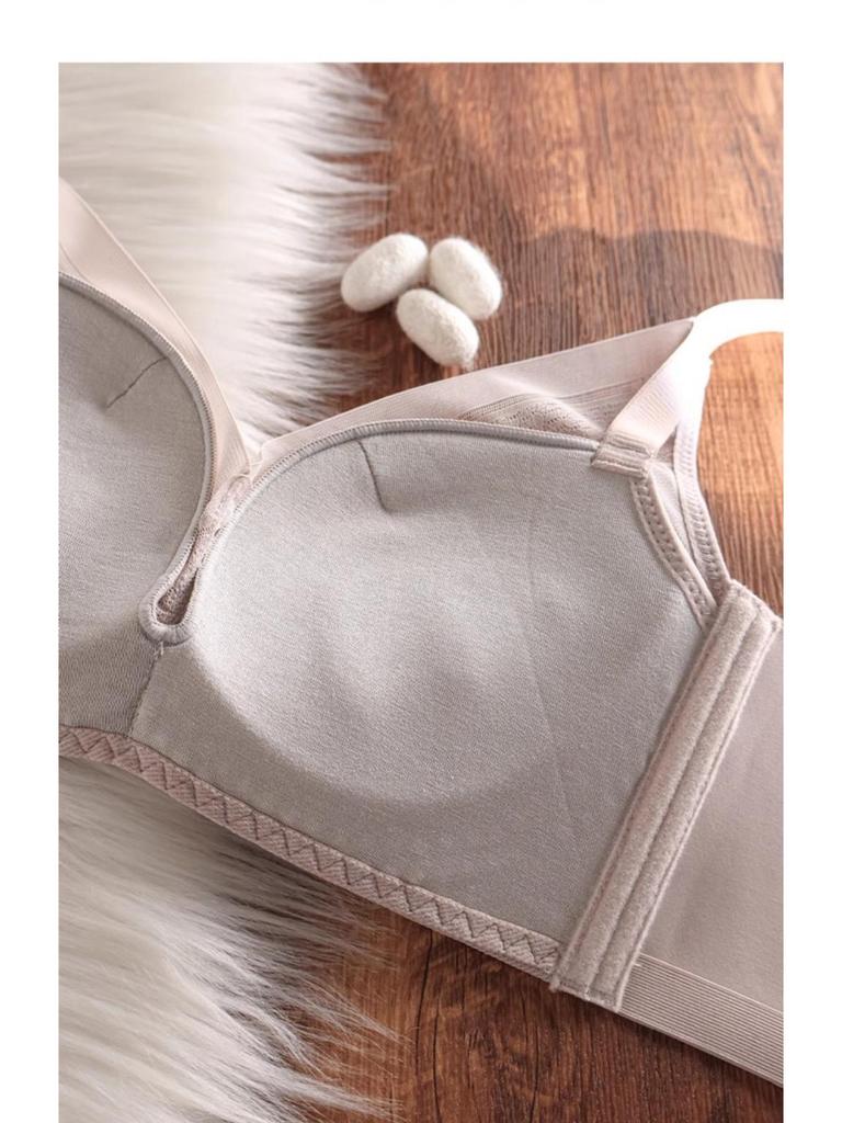 100% Mulberry Silk Seamless Bra: Small Bust Enhancing, Adjustable, Side Support, No Wire