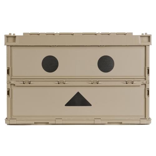 [.co.jp limited] TRUSCO Danbo Thin Folding Container 50L with Lock Lid TR-C50B-A-DNB Storage Case Storage Box