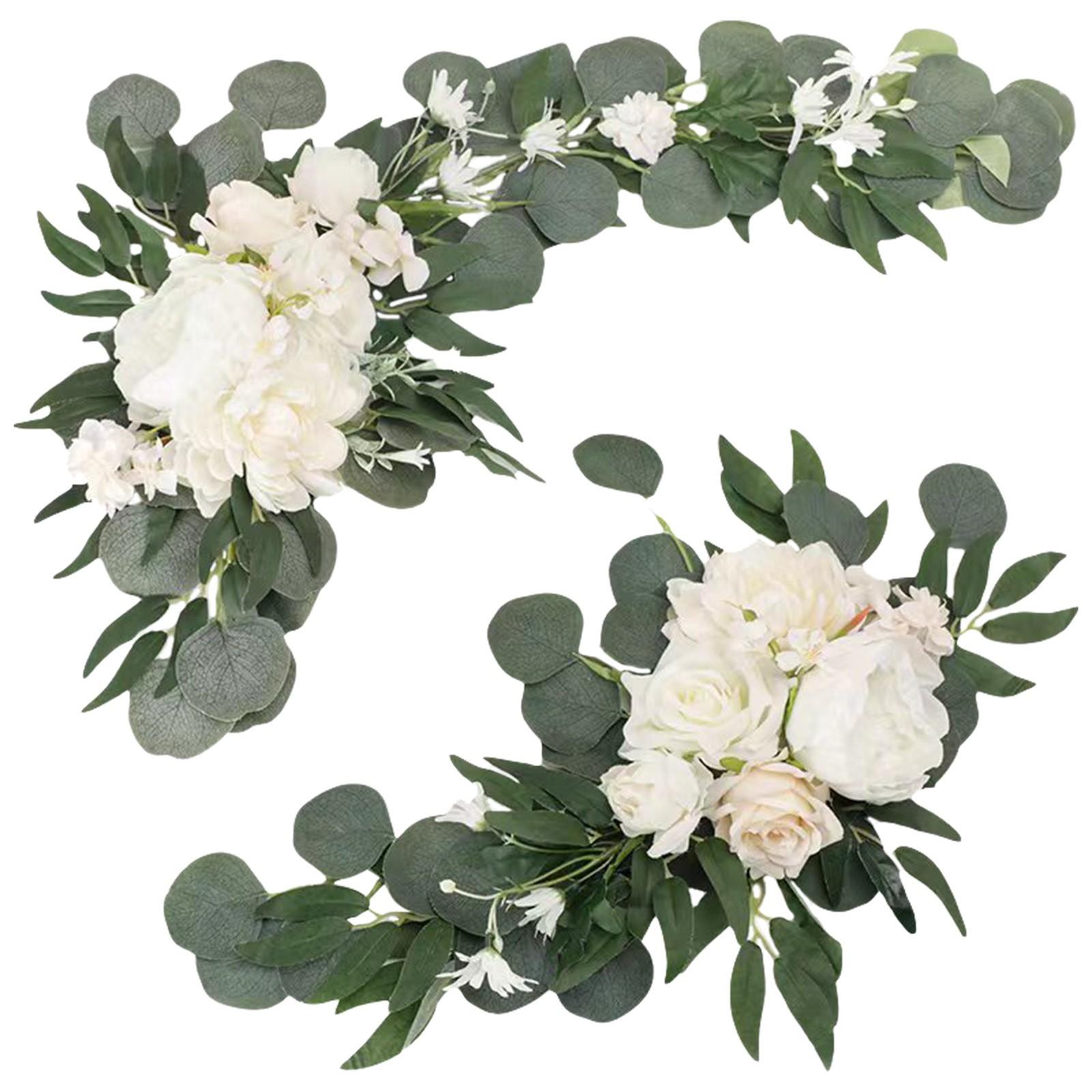 

Искусственный цветок для арки, приветственный цветок, набор из двух предметов, имитация дверной перемычки, цветочная открытка, угловая роза, свадебный декор, искусственный цветок One Size белый